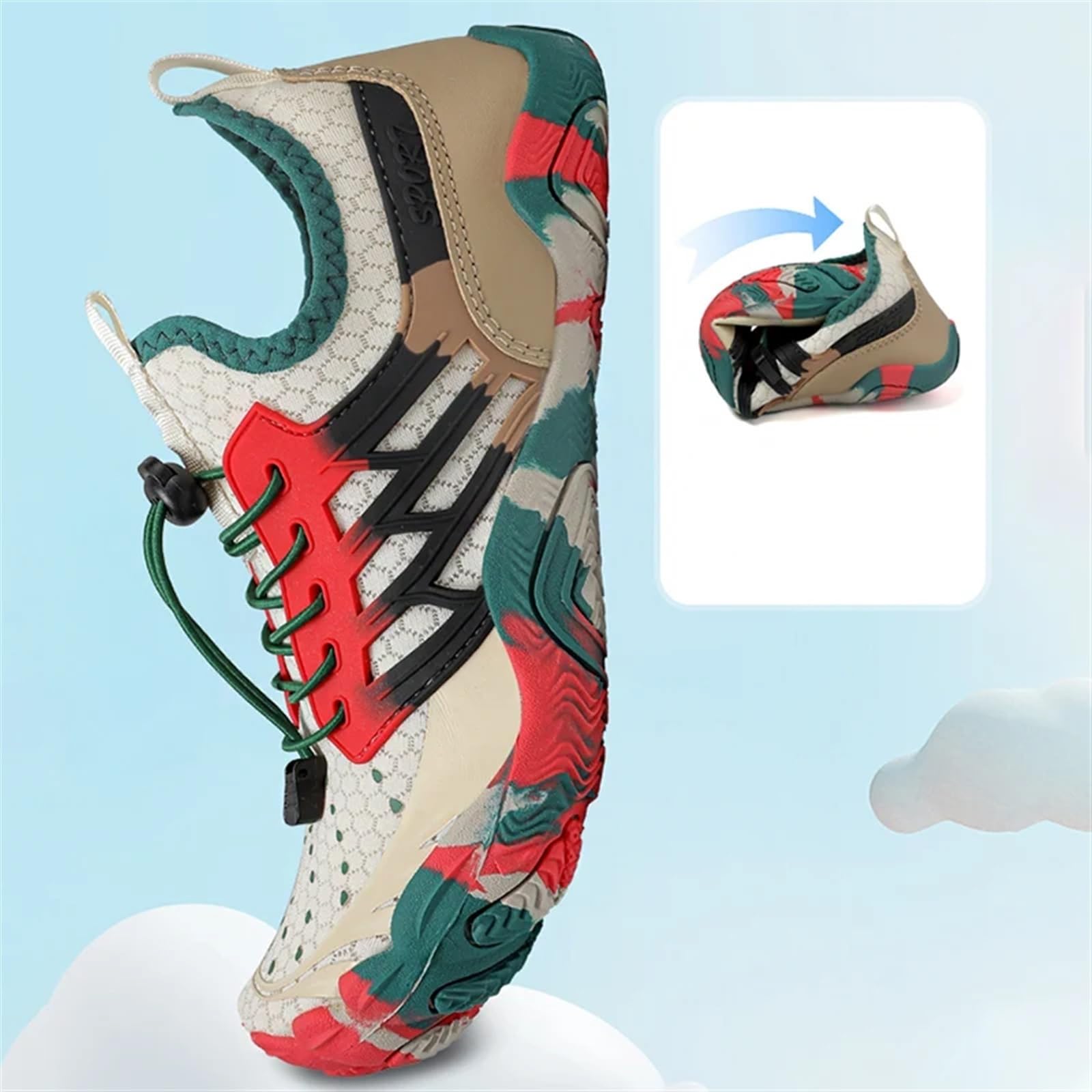 TOSOFT Zapatos de Agua for Adultos, Zapatos Descalzos Impermeables de Verano, Secado rápido, for Playa, Surf, natación, Yoga, Ejercicio, Zapatos acuáticos for Mujeres y Hombres