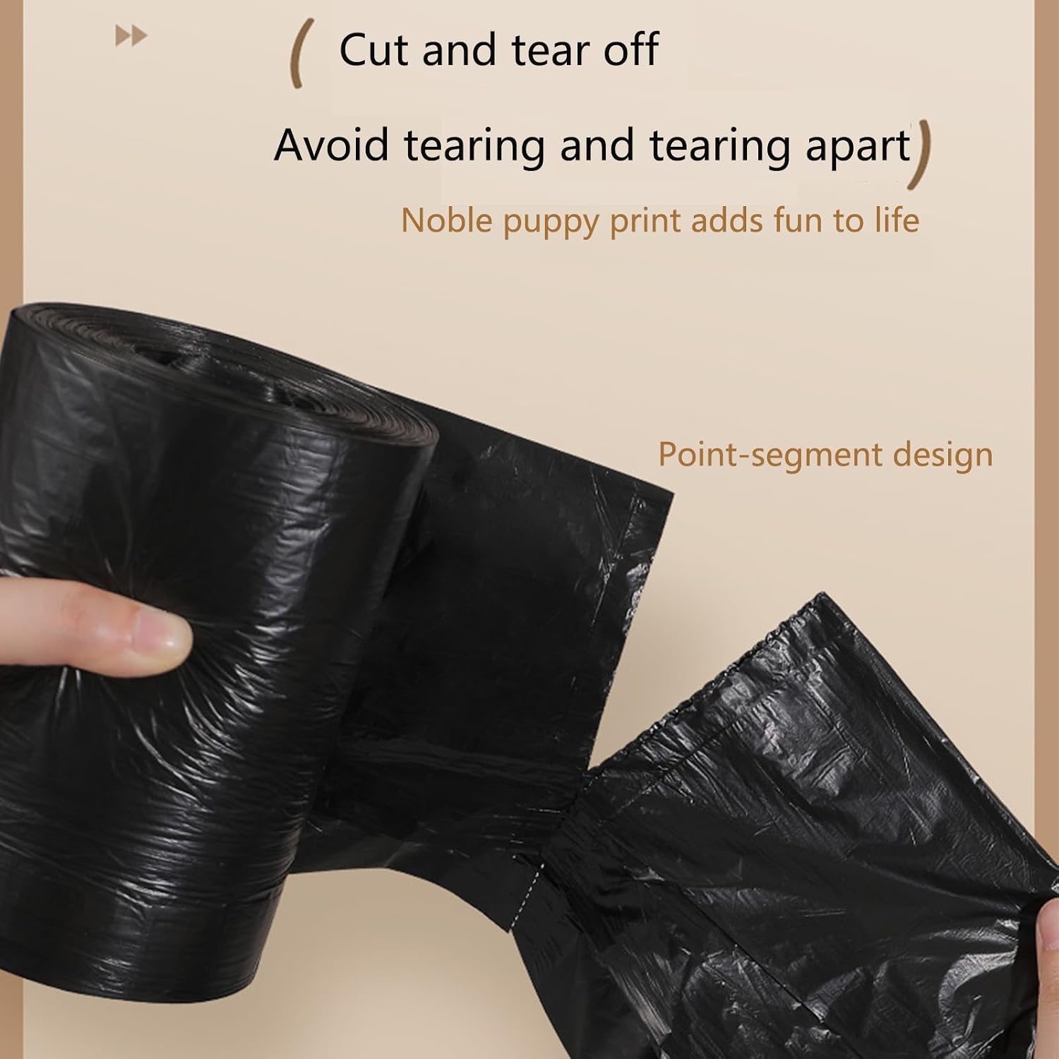 2.6 Gallon Strong Trash Bags,Double-Sided Thickening （0.96Mil),No-tear Small Drawstring Garbage Bags for Bathroom,Kitchen Trash Bags, Leak-Proof Design,Light Luxury Bag (Black Pink 300 Counts)