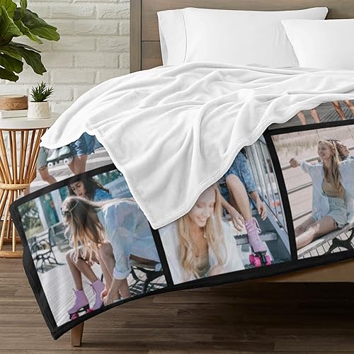 Miniatura 10 de Regalos para parejas, manta de fotos personalizada para novia, novio, marido, esposa, mantas personalizadas con imágenes para Navidad, aniversario,