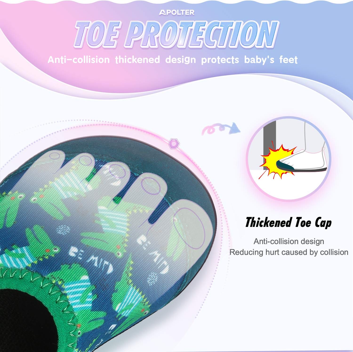 Baby Boys and Girls Swim Water Shoes Barefoot Aqua Socks Non-Slip for Beach Pool Toddler Kids - Image 2