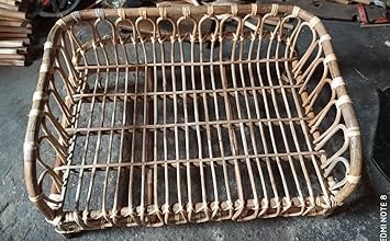 HM SERVICES Bamboo Cane PET Bed for Dogs and Cats with 3 Inches Comfortable Foam Designer Bed for Dog/Cat