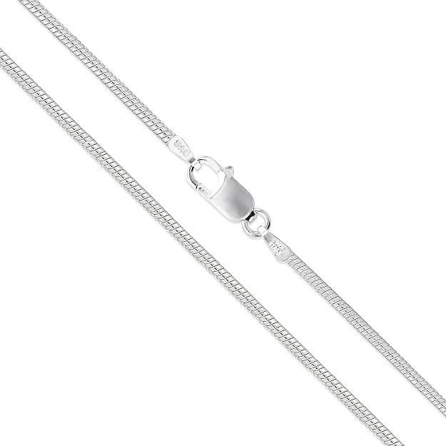イタリア　sovrani　sterling　925　インレイ　シェル　トレー Sterling Silver Snake Chain 1.2mm Solid 925 Italy New Brazilian