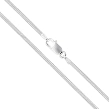 Sterling Silver Round Snake 0.8mm 0.9mm 1mm 1.2mm 1.6mm Chain 925 Italy Necklace