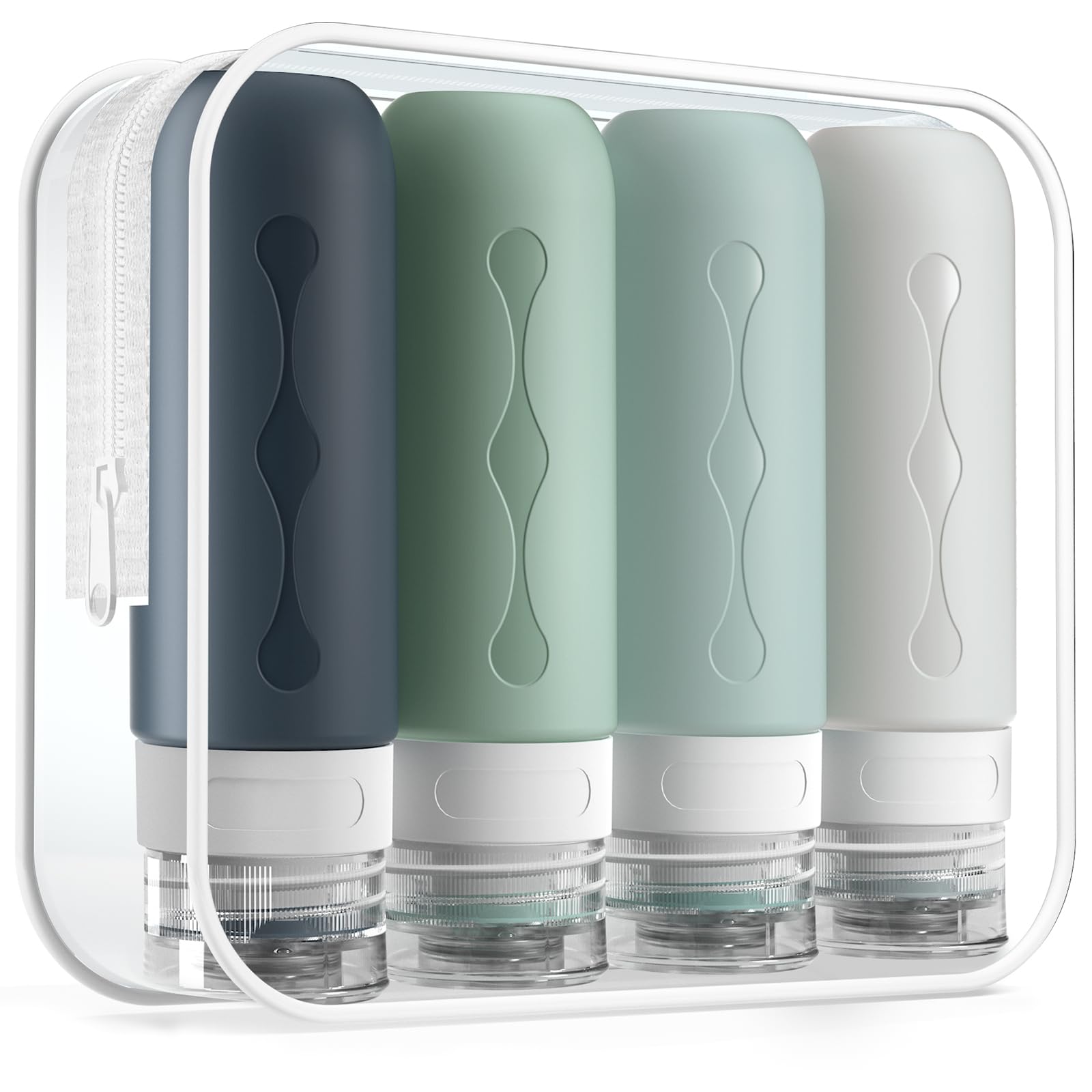 Gemice Travel Bottles for Toiletries, Tsa Approved, Travel Size Containers, BPA Free Leak Proof Tubs Refillable Liquid Accessories for Cometic Shampoo and Lotion Soap