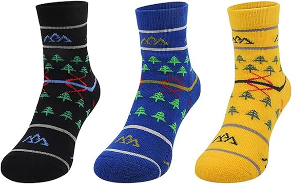 Amazon Co Jp キッズ ソックス セット キッズ靴下 子供用 綿 Kids Socks 通学の靴下 約5 12歳 男の子 女の子 スキー トレッキング 登山用 靴下 可愛い 厚手 暖かいアウトドアソックス セット 3色3足セット ファッション