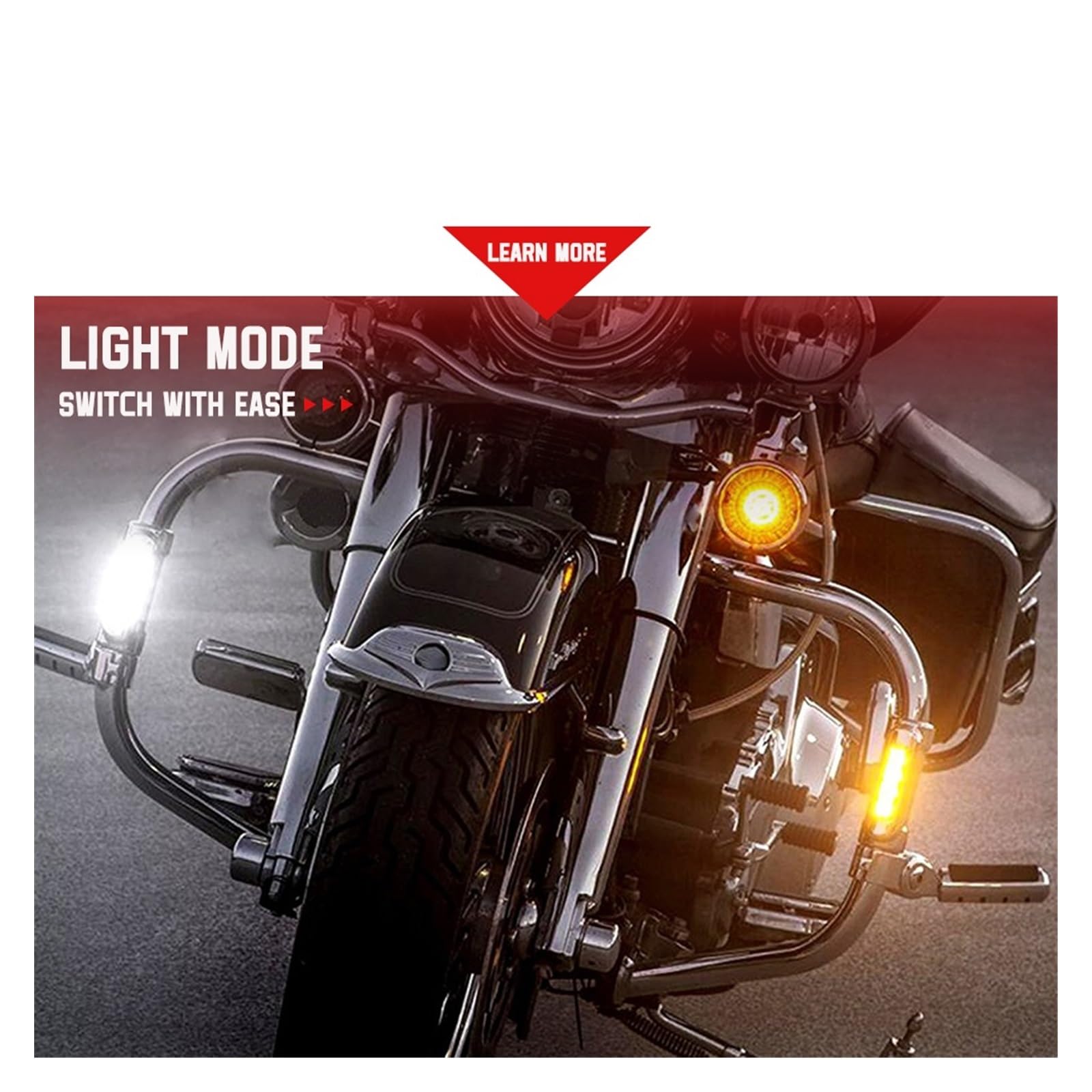 Per har&ley Road King Indicatori di direzione a LED per motociclette Luce di guida Crash Bar Lampada per Touring Sportster Softail Chopper Indicatoris Direzione