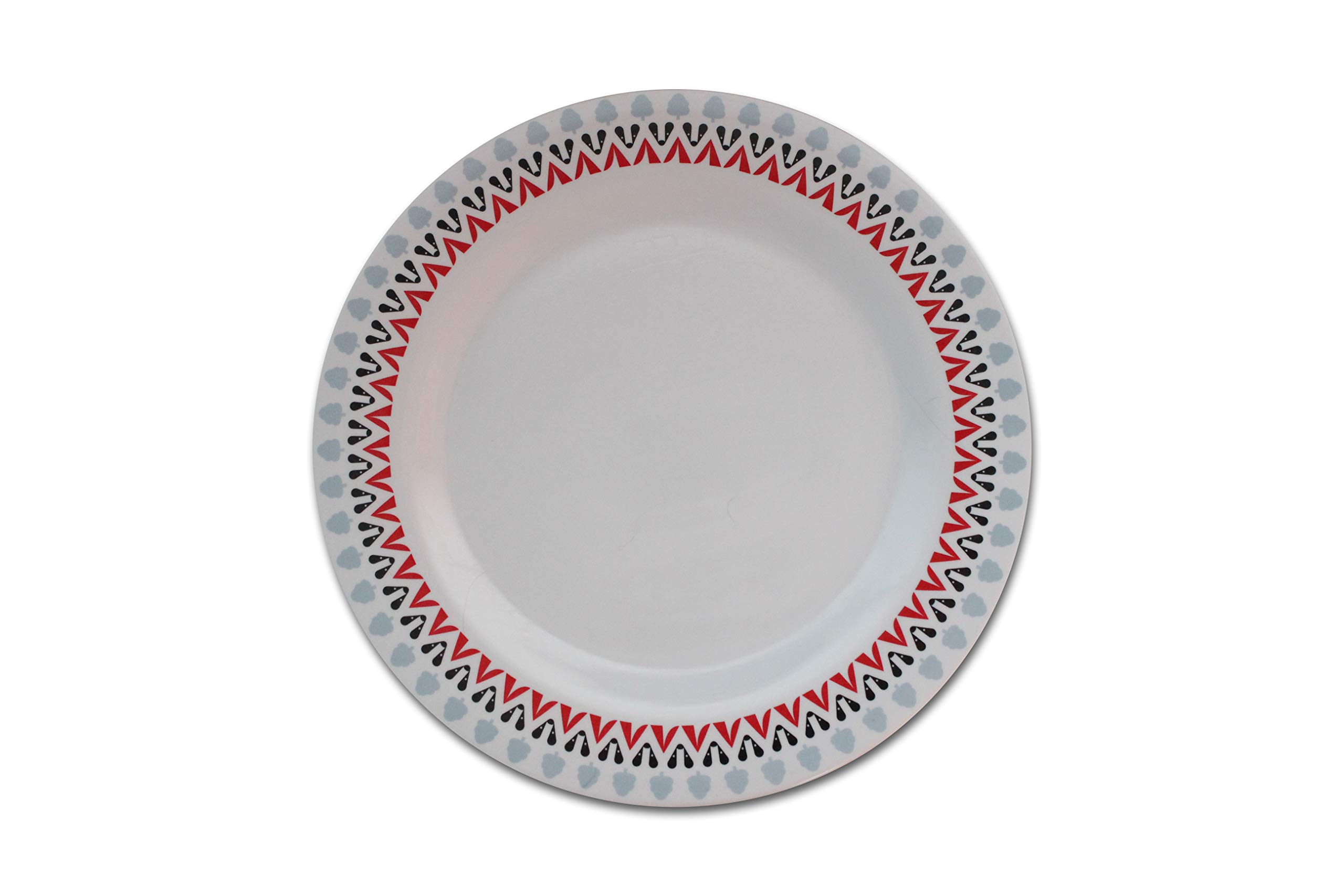 OLPRO Melamine Tableware Set, Camping/Picnic/Barbecue Dinner Set Plastic Melamine Whitbourne Outdoor Pattern Camping Set. Perfect for Outdoor al Fresco Dining (16 Piece
