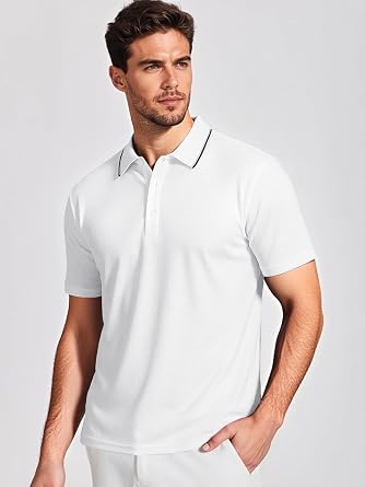 NELEUS Mens Polo Shirts Quick Dry Short Sleeve Golf T Shirt Performance Moisture Wicking Casual Workout