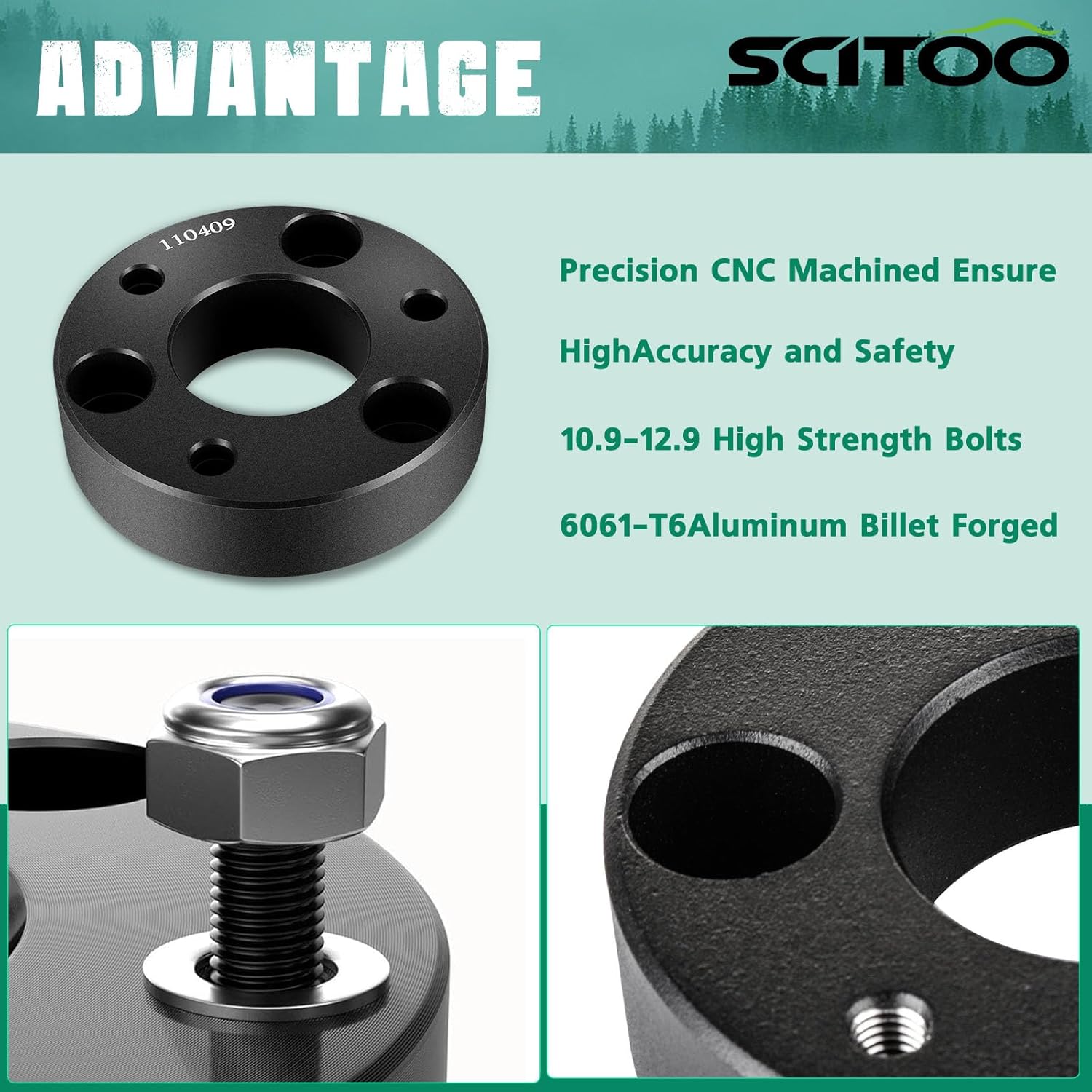 SCITOO 2 inch Leveling kit Front Spacer Lift for Dodge for Mitsubishi for Ram | for Dakota for Ram 1500