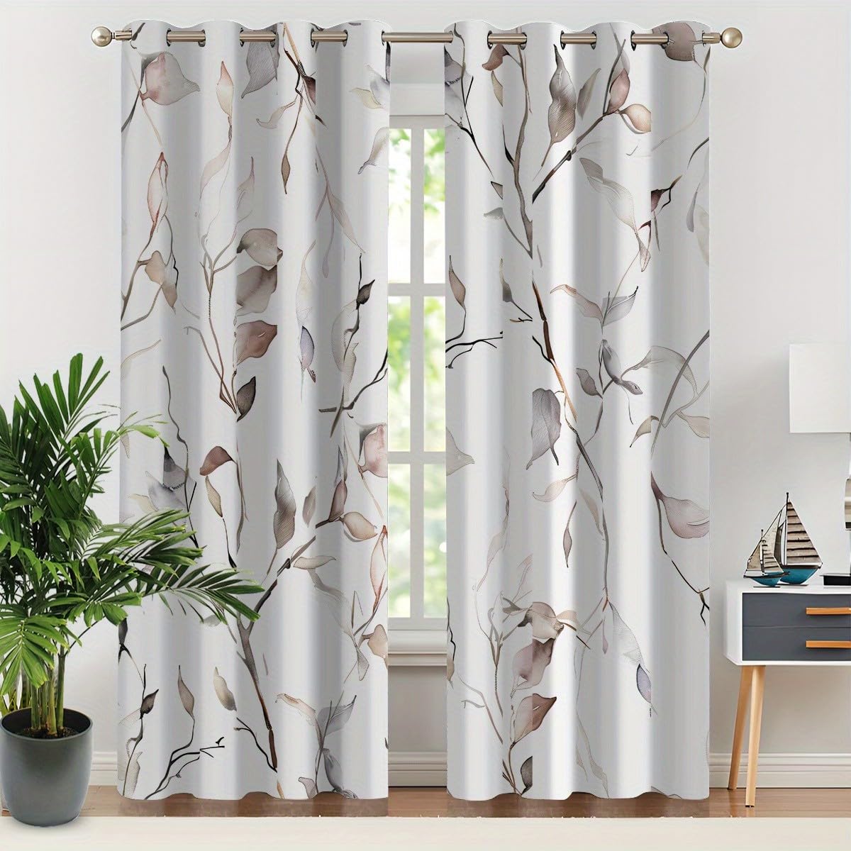 Rideau isolant thermique et anti lumière style nordique 600x210 cm pour chambre