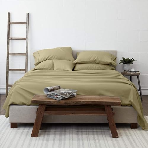 Miniatura 2 de Femini Fashion Sábanas de cama 100% algodón orgánico certificadas, 800 hilos, bolsillo profundo de 30 pulgadas, juego de sábanas de 4 piezas (1