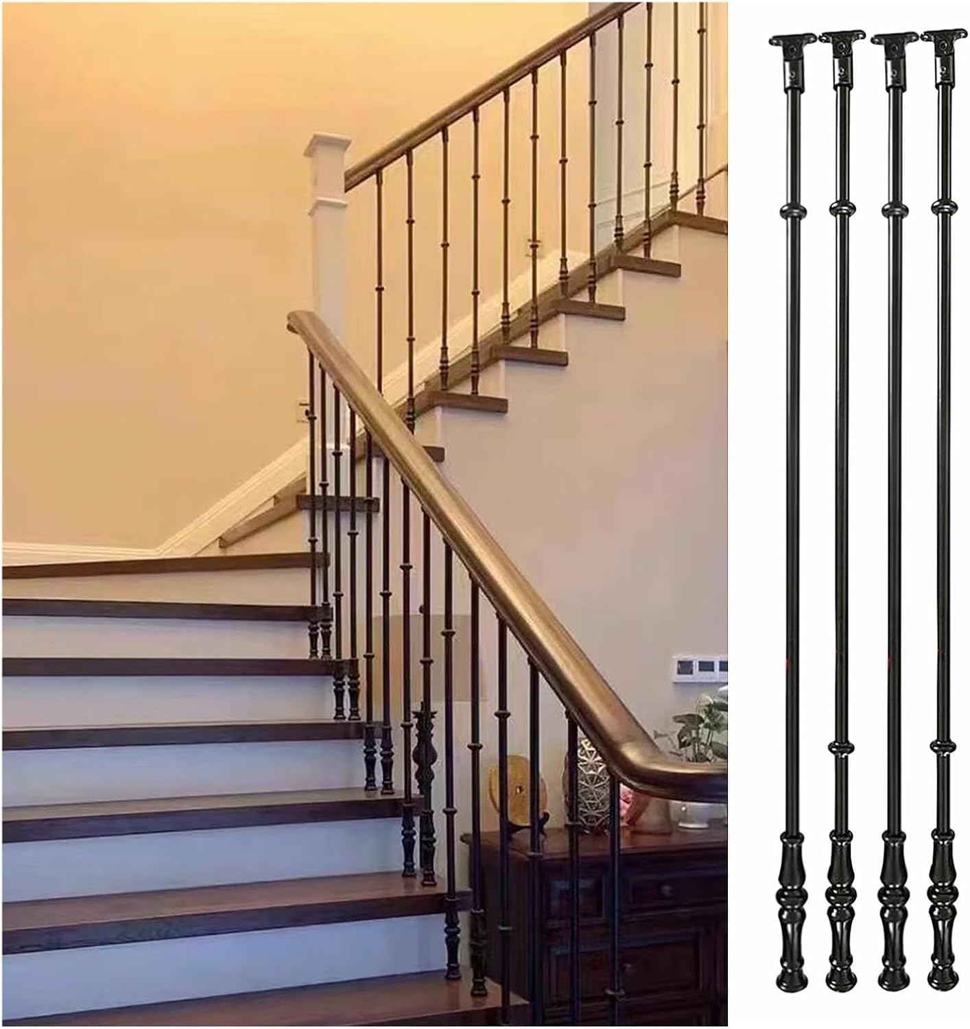 Amazon.com: 2 4 6 10 Pcs Railing Spindles for Stairs/Platform, Modern ...