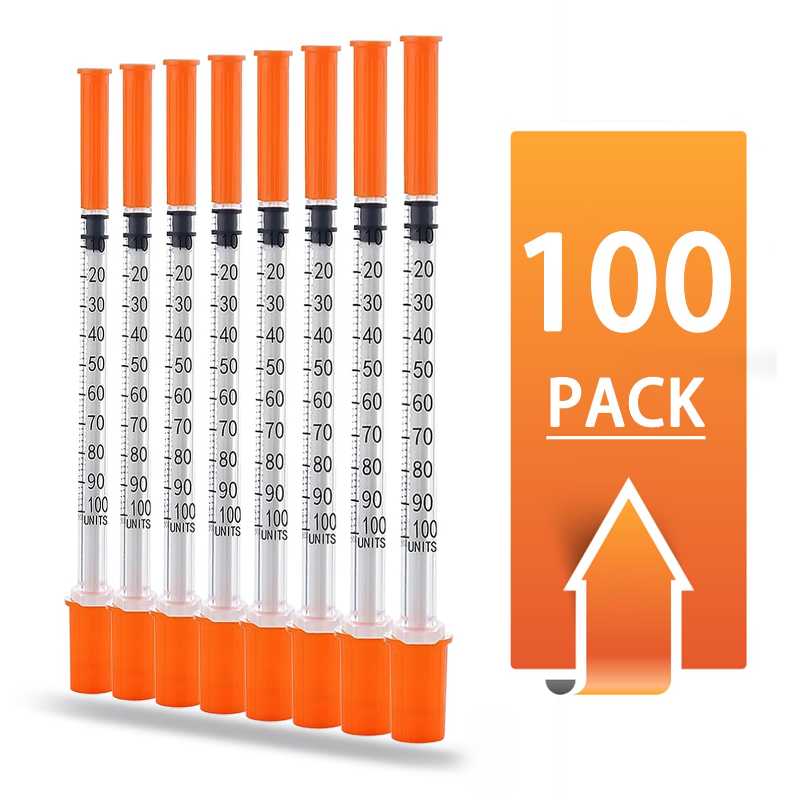 1ML Syringe with 31G 5/16" (8MM) Needle 100PACK, Lab Supplies, Individually Packaged (1CC 31G 5/16"-100PACK) — Amazon image 2