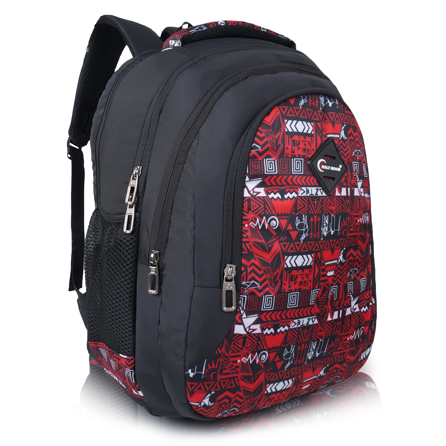 Half Moon Aztec 35L College Bags Class 5-12 | College Bag For Men/College Bag For Women | 15.6 Inch Laptop Bag For Men/Laptop Bag For Women | Spacious & Multiple Pockets (Red) (B0C23Y7N1Q) Amazon Price History, Amazon Price Tracker
