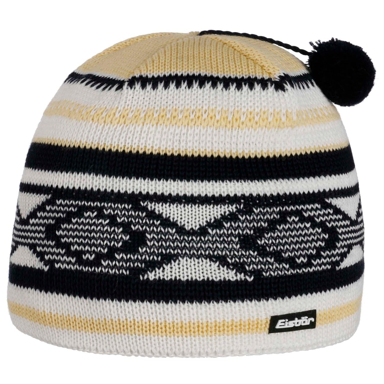Eisbär Bonnet a Pompon Gitti Femme/Homme - Made in Austria de Ski pour l'hiver Beanie avec Doublure, Doublure Hiver Automne-Hiver