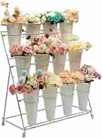 花瓶・フラワースタンド Flower stand tower Rattan three sets Flower stand tower Rattan three sets - 花瓶・フラワー