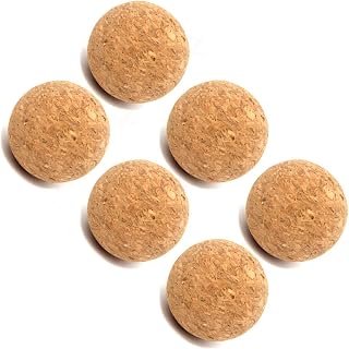 BEALIFE 6 Pack/Lote 6 balones de fútbol de Corcho de Densidad para Partidos de futbolín intensos para Madera 6 Pelotas de fútbol de Corcho reemplazo de futbolín