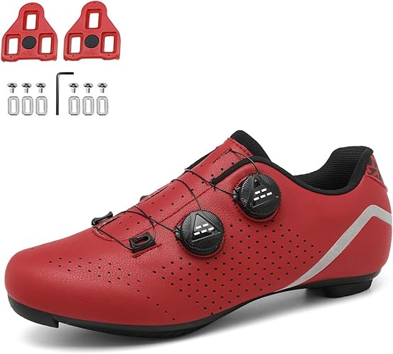 JiuQing Herenfietsschoenen Dames Racefietsschoenen Lichtgewicht Ademend