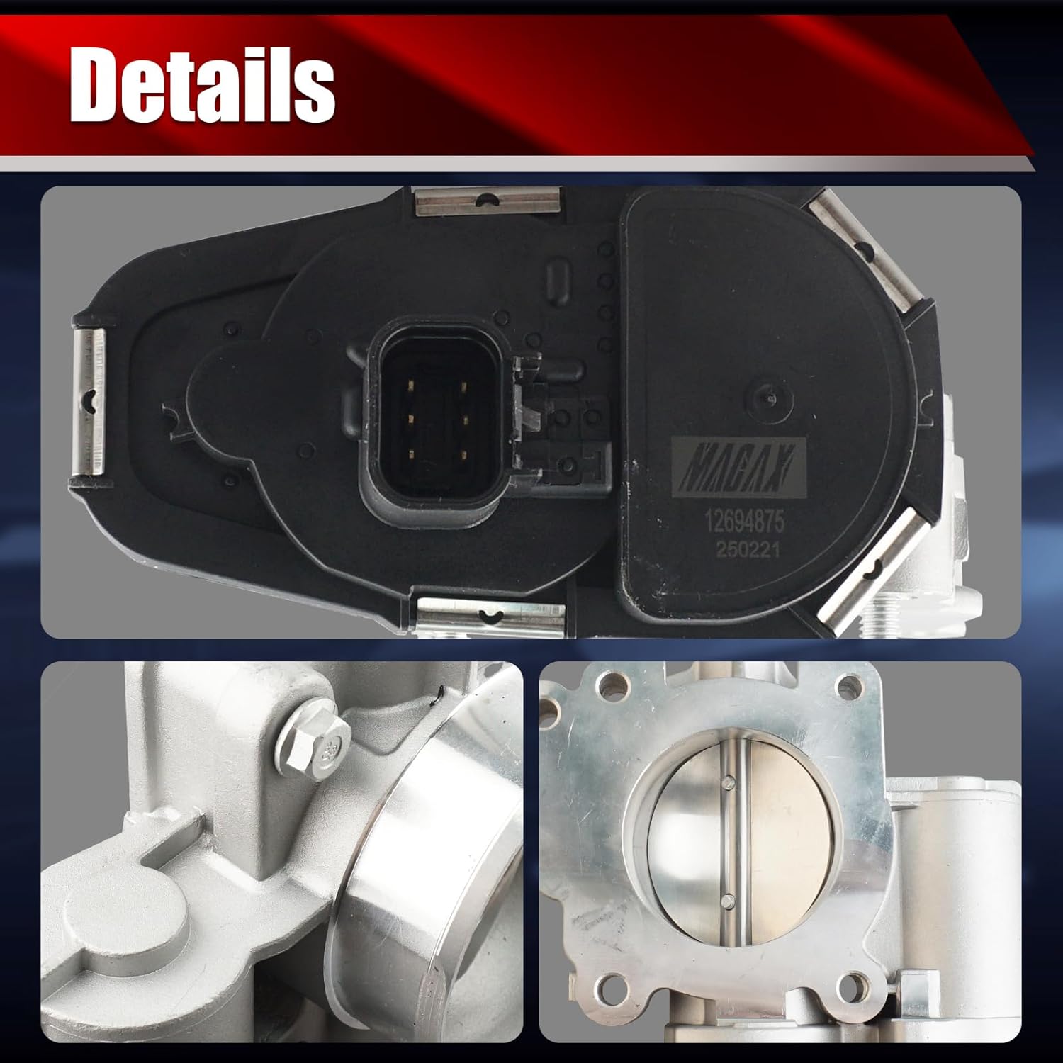 Electronic Throttle Body Assembly S20016 Compatible with Chevrolet Cobalt 2007-2010 HHR 2007-2011 Malibu 2007-2008 Pontiac G5 2007-2009 Saturn Ion 2007 2.2L L4 Replaces 12694875 TB1029 977-350