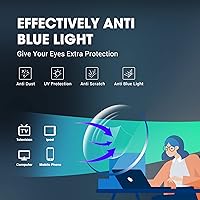 Vista 5 de TOREGE Gafas de seguridad, elegantes gafas de seguridad para los ojos, antivaho y resistentes a los arañazos con lentes de luz azul para hombres