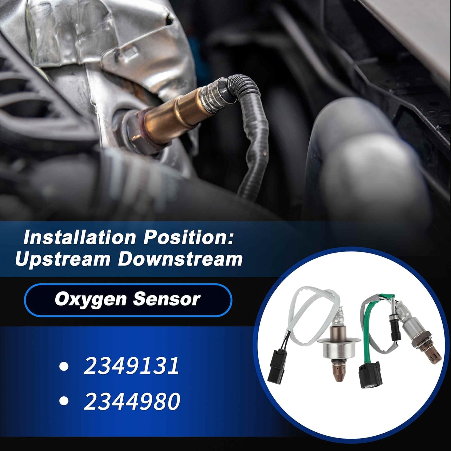 ACROPIX Upstream & Downstream Oxygen Sensor for Honda CR-V 2012-2019 for Honda Civic 2012-2015 2.4 L4 2349131/2344980 2pcs