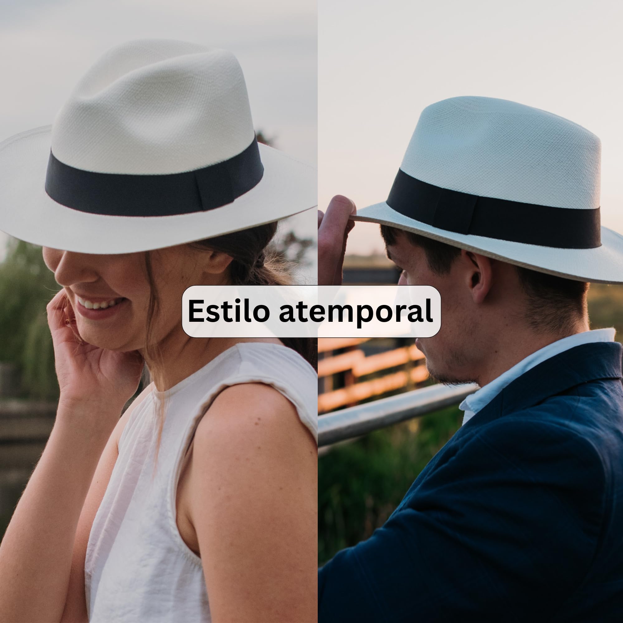 Tumia LAC - Sombrero de Panamá auténtico Tradicional Plegable - Hecho a Mano en Ecuador - Enrollable