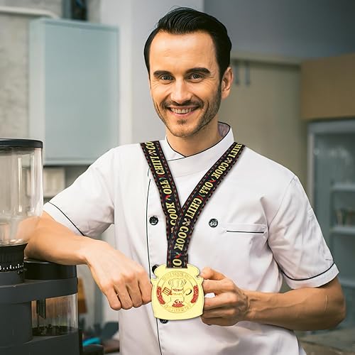 Miniatura 6 de Abaokai Medallas de cocina Chili Cook Off Premios y trofeos Medallas de primer lugar para suministros de fiesta de Chili Cook Off