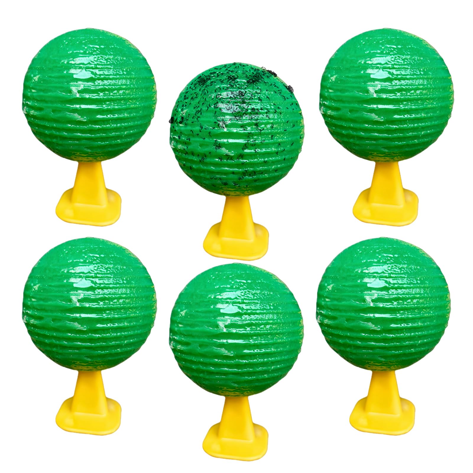 6pcs Fly Catcher Fruit Fly Catcher ultra strong fruitfly trap Sticky Insect Balls insect sticky traps for Fruit Fly Hoverfly Gnat for indoor outdoor kitchens living rooms gardens (Green)
