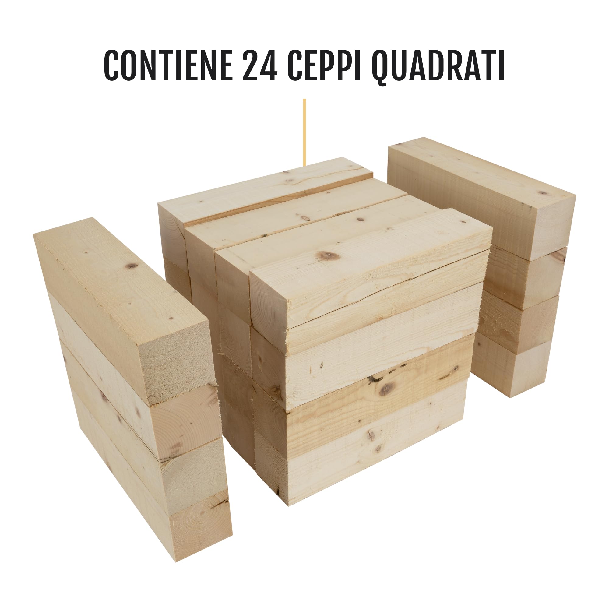 Legnetti 100% naturalny rozpałka do kominka i pieca opalanego drewnem, 8 kg (6 opakowań – 48 kg)