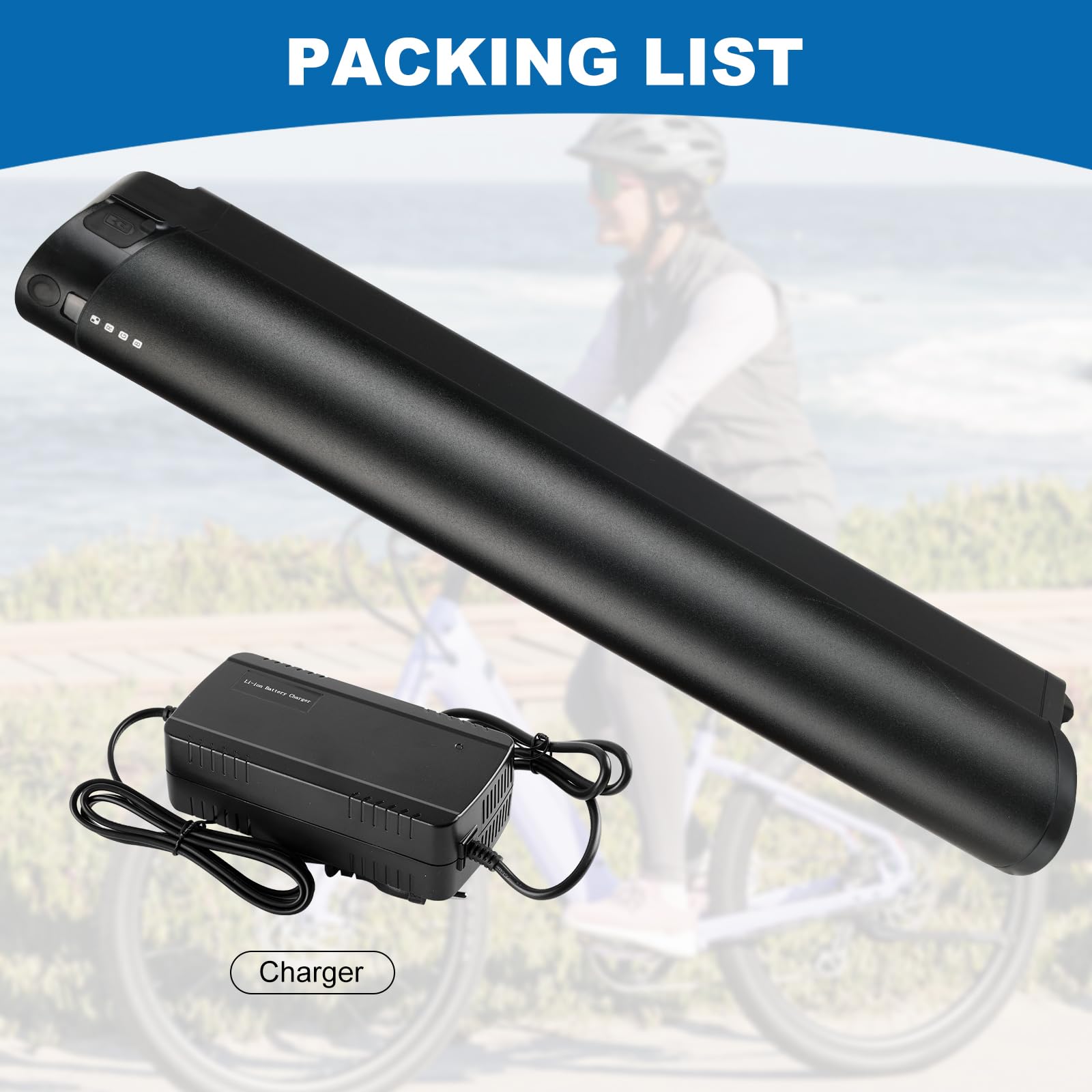Batteria per Bici Elettrica 36V 15Ah con Caricatore, Compatibile con Farfrees F28 Pro/Torpado Venere T268, Reention Eel PRO