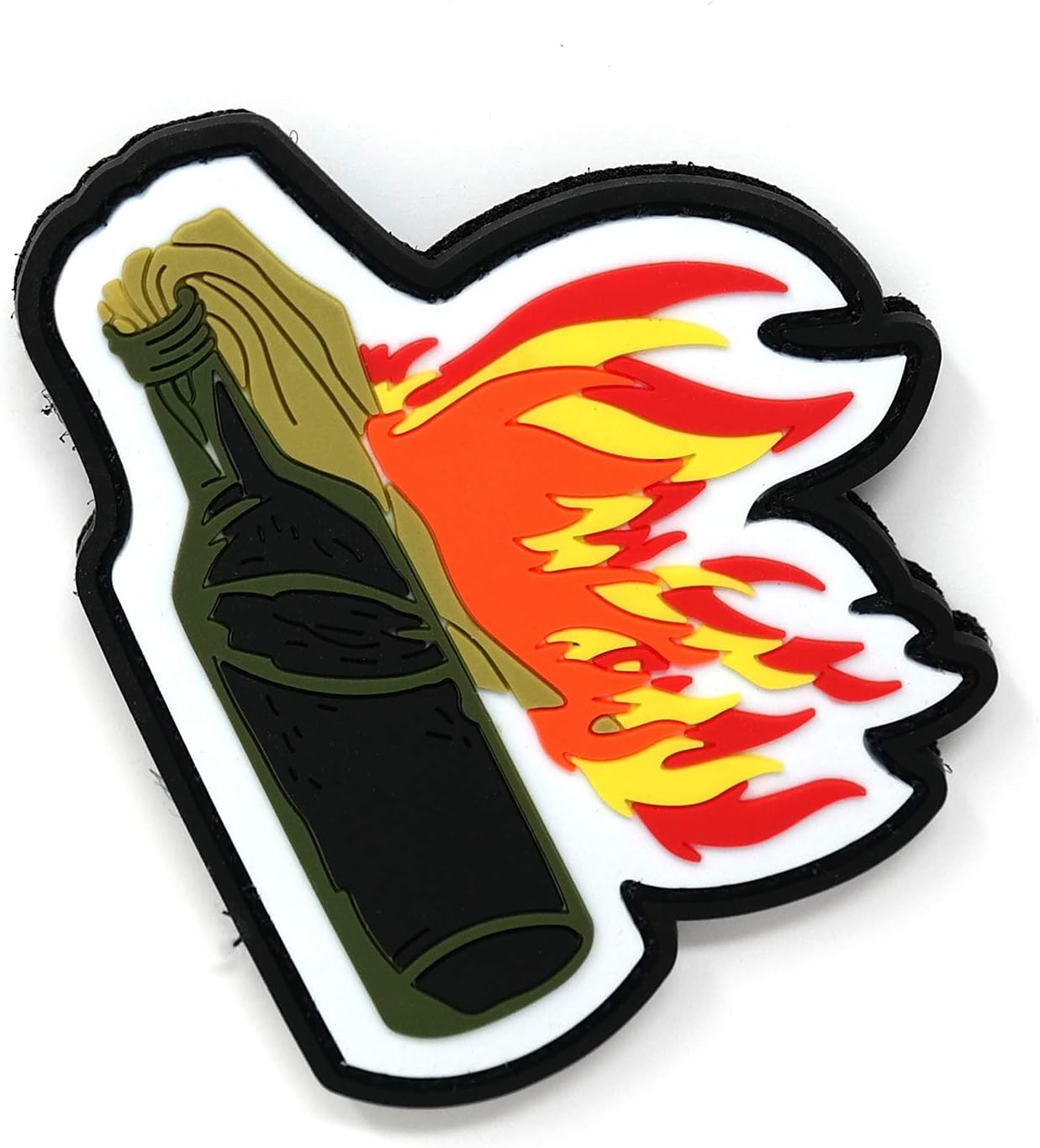 Stinking Patch Co. Molotov Cocktail Hook and Loop | PVC Rubber | Funny Tactical