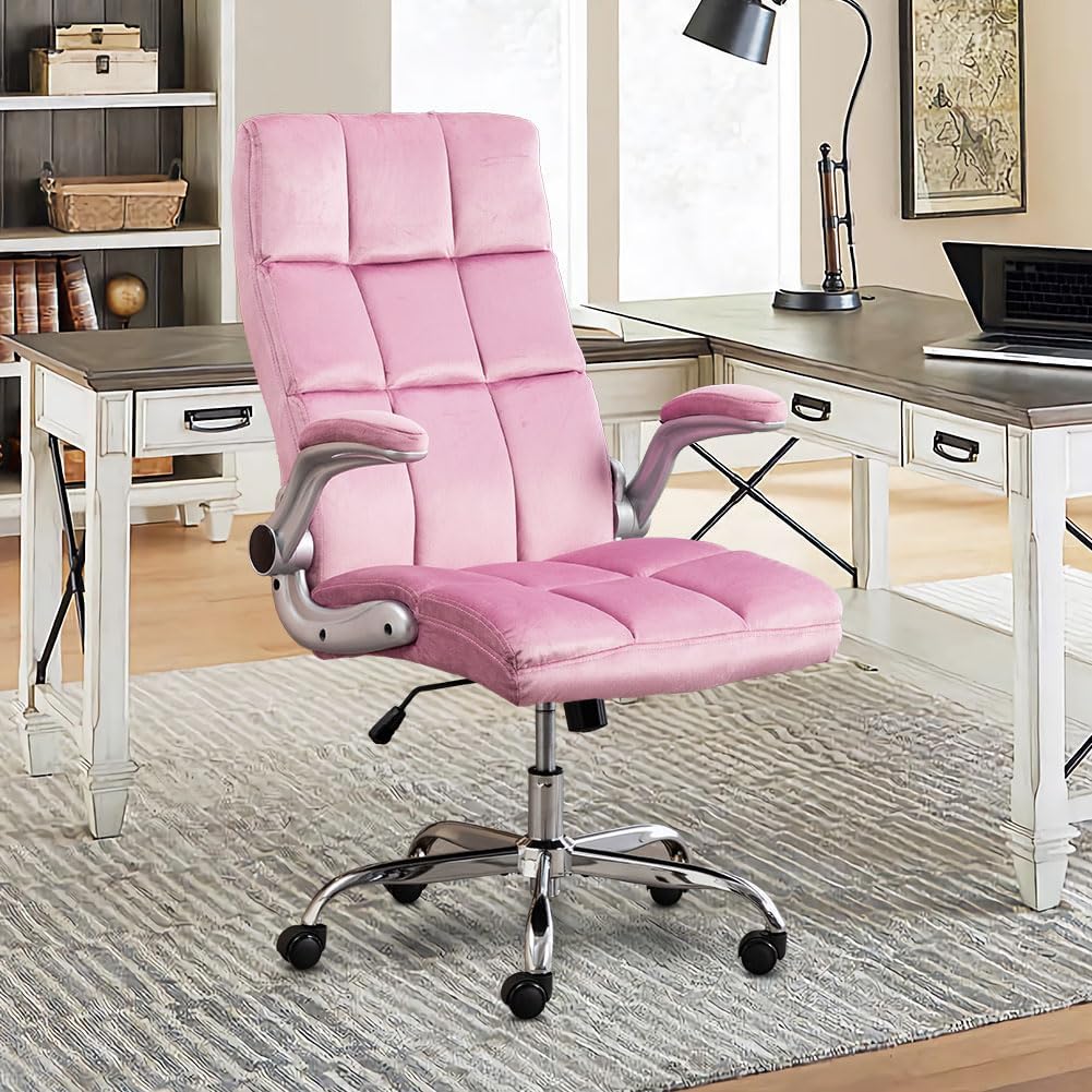 HousePrint Velvet Fabric Desk Chair for Home Office Chair