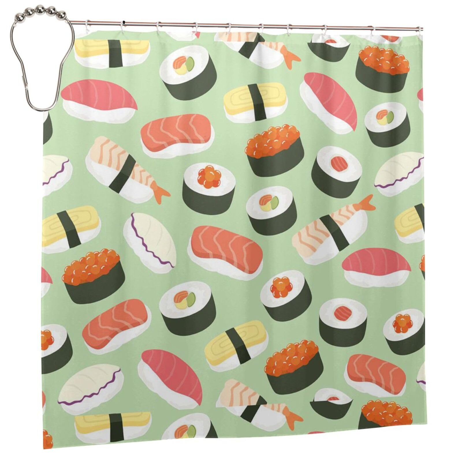 Rideau de douche imperméable sushi de qualité supérieure 183cm