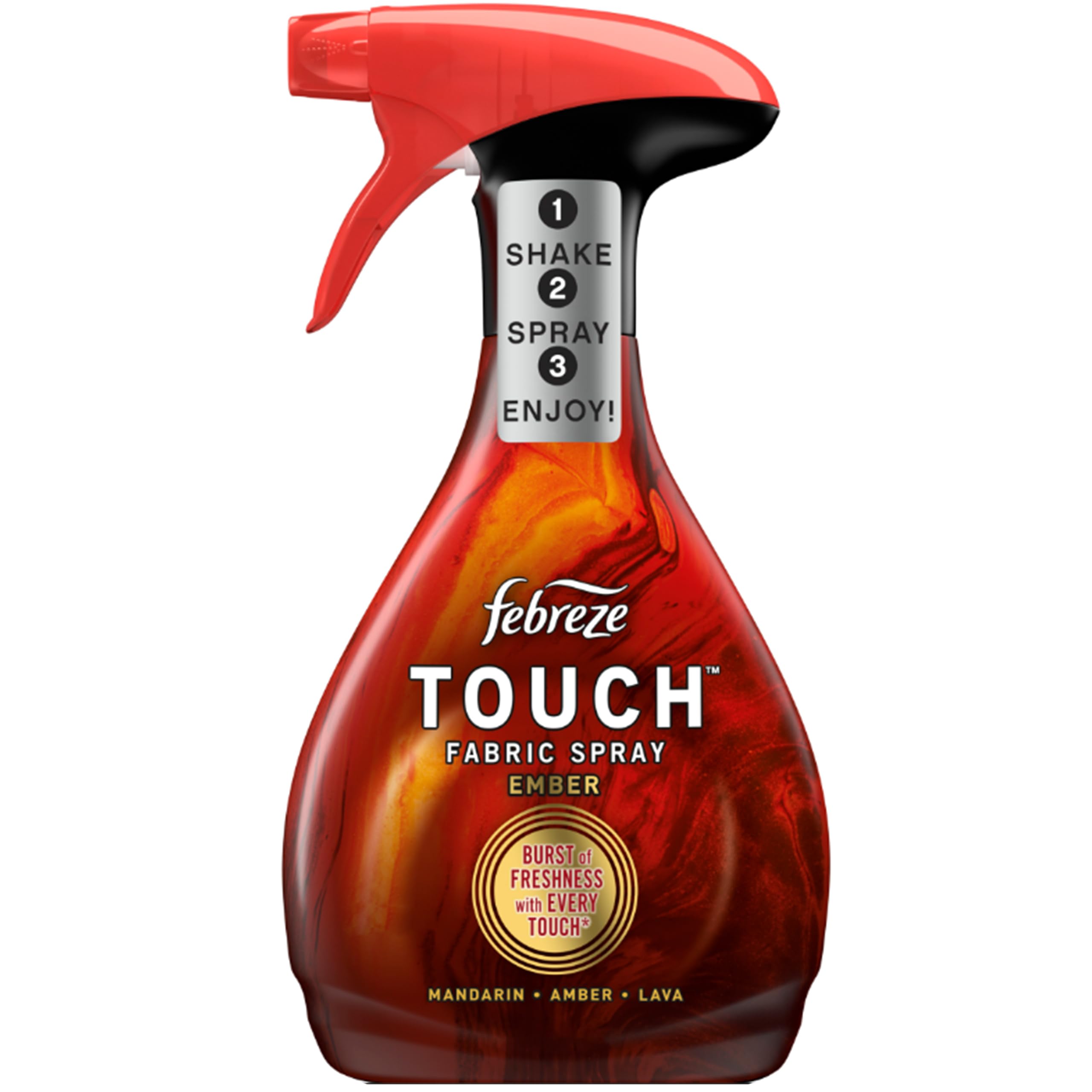 Febreze Touch Fabric Refresher Odor Eliminating Fabric Spray Ember Scent Fabric Deodorizer for Couches Upholstery Carpets and More