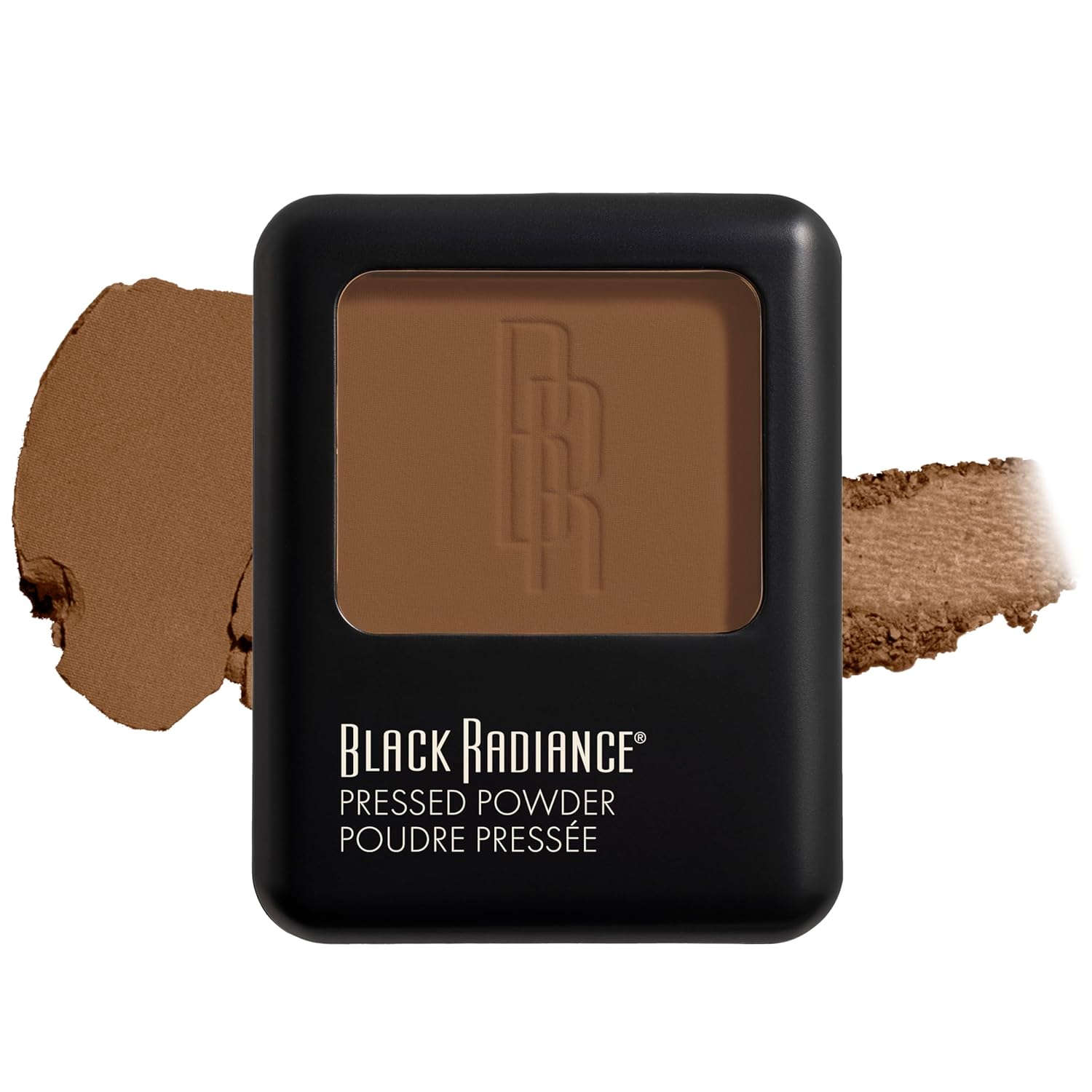 Black Radiance Pressed Powder, Pigment-Rich Matte Finish for Light Skin Tones, Oil-Absorbing Compact with Mirror & Sponge – Golden Almond