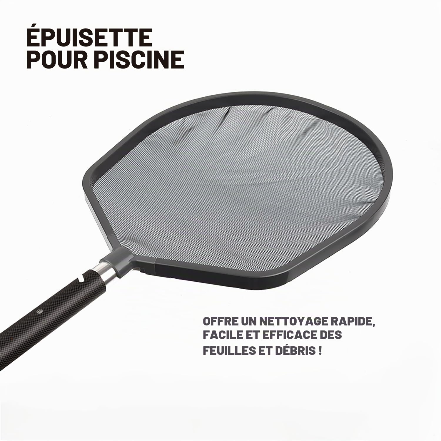 DOBEN Épuisette de Piscine, Skimmer avec Filet Ultra Fin, tête en Maille Compatible avec Les Barres télescopiques courantes, pour Piscine, étang, Aquariums
