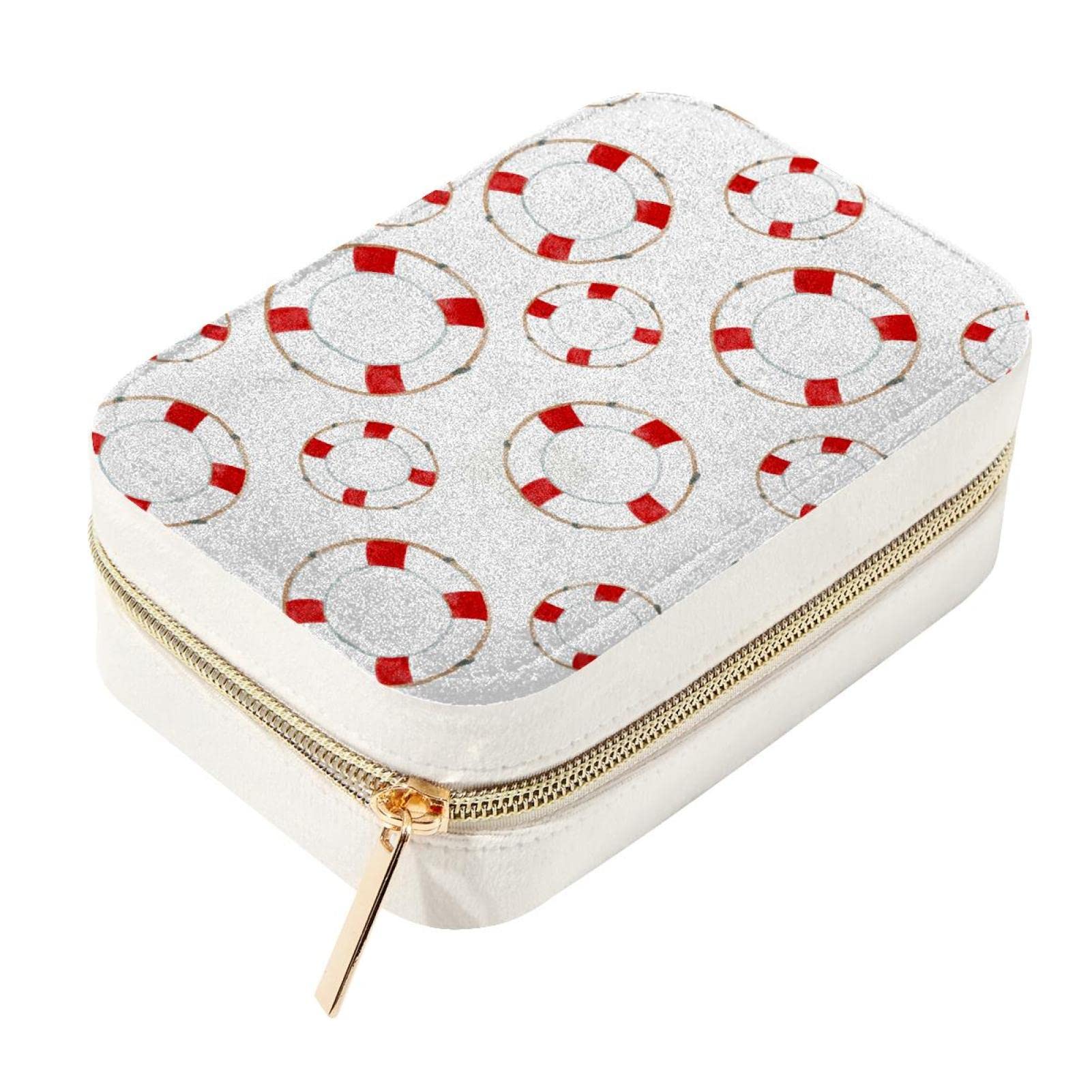 Boîte à bijoux de voyage velours rouge Lifebuoy : le cadeau chic pour femme
