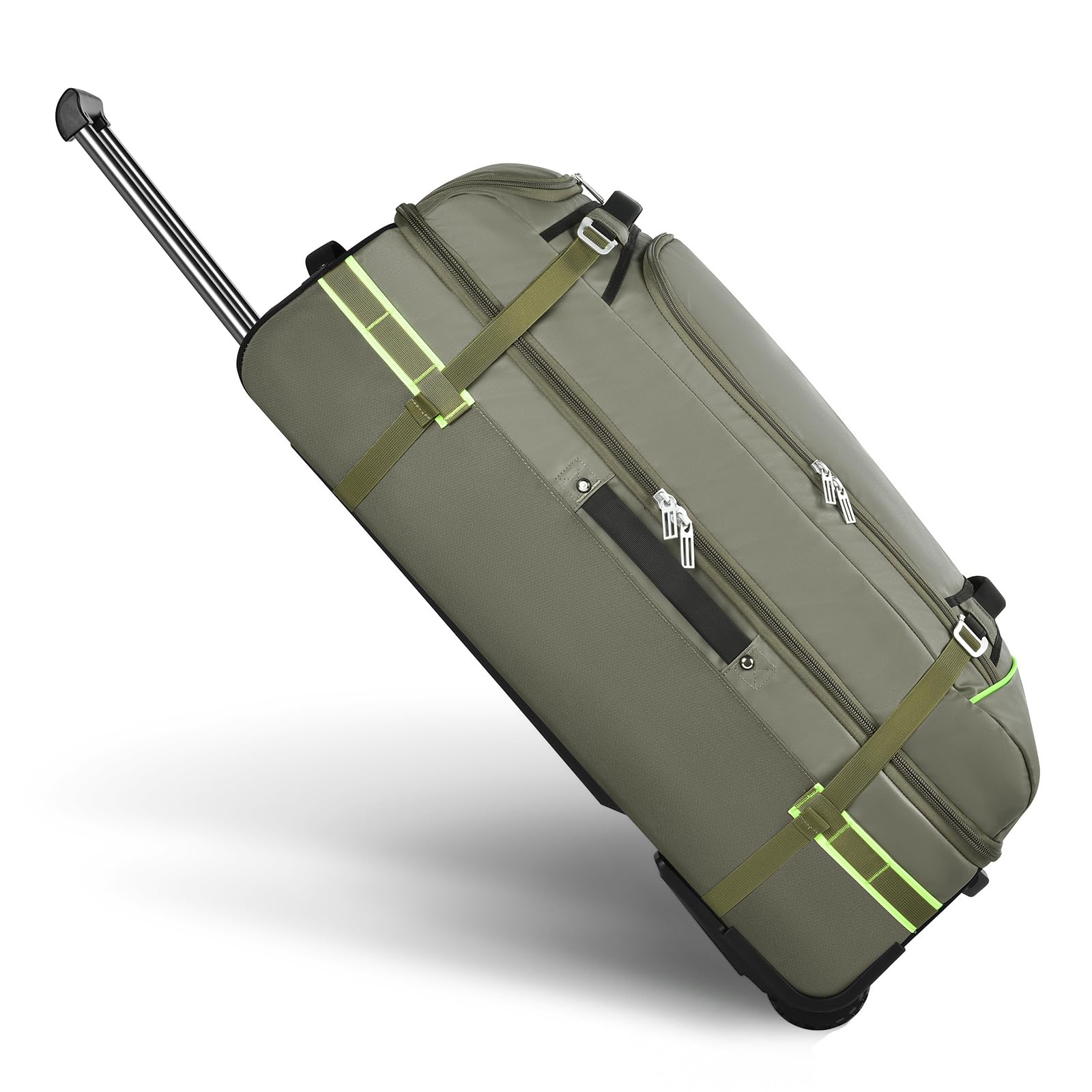 Wheeled Duffle Bag Luggage for Travel-Rolling Duffle Bag with Wheels-100L Large Heavy Duty with Wheels and Handle,Compression Straps,Foldable Luggage