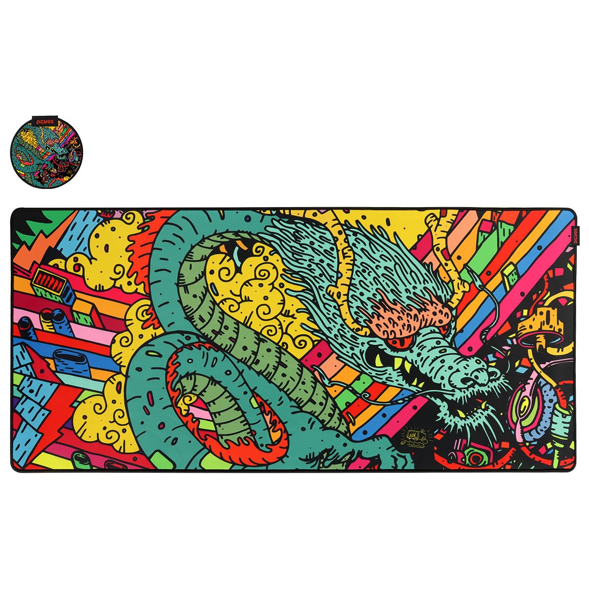 MOUSE PAD DRAGON EXTENDED ESTILO SPEED 900X420MM – PMD90X42