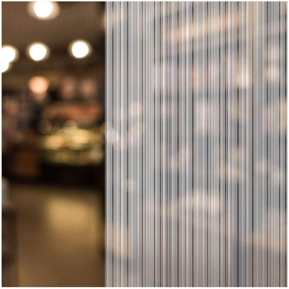 BDF 4WHSTR Decorative Window Film White Stripe - 36in X 7ft