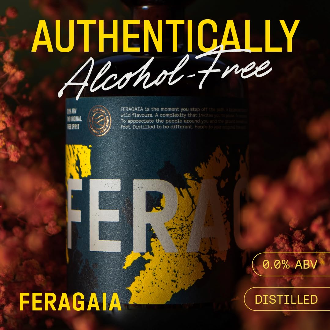 Feragaia - 0.0% ABV | The Original Free Spirit 700ml / 23.6 oz, - Handcrafted in Scotland, Distilled Non-Alcoholic Spirit - Refreshing Depth of Flavor - Zero Sugar, Low in Calories - Gluten Free & Vegan