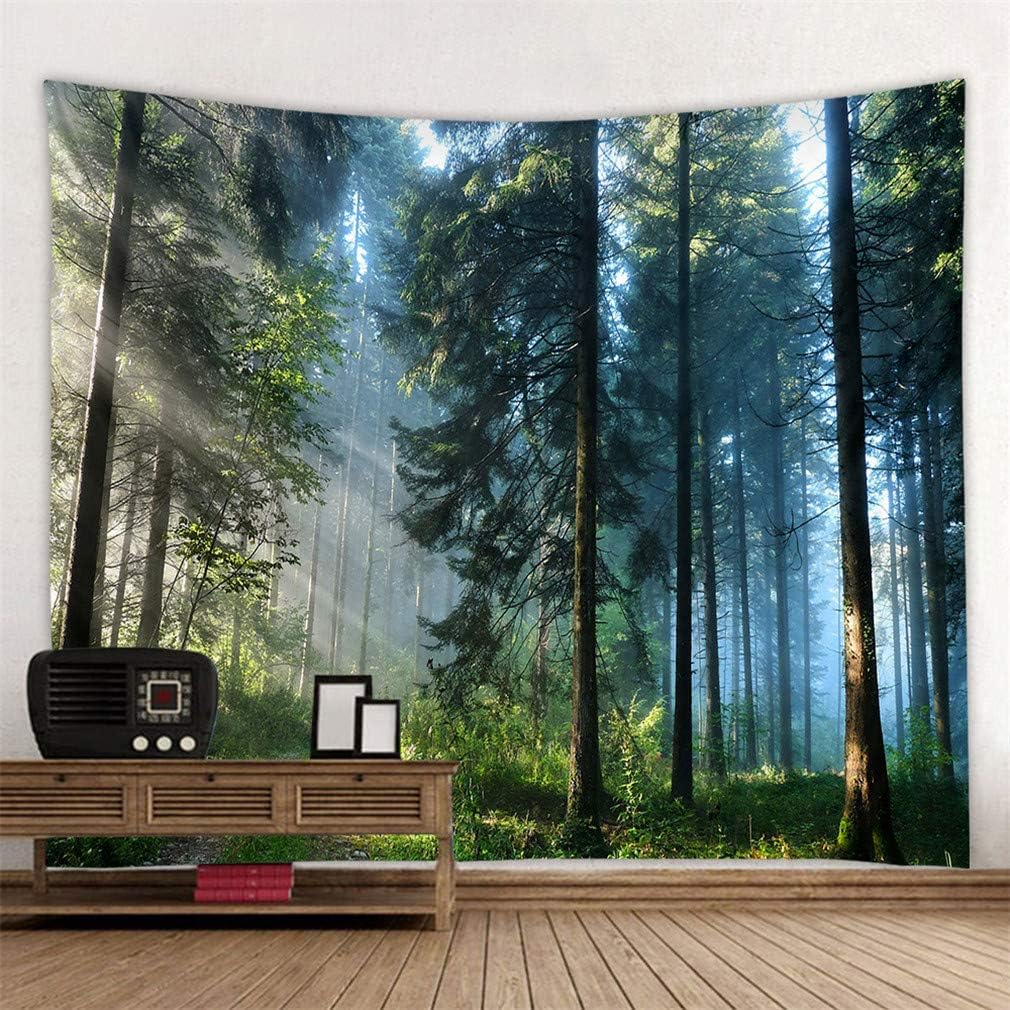 RAILONCH Wald Wandteppich - Bohemischer Wandbehang 180x230cm