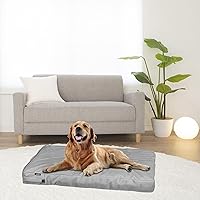Vista 3 de Funda impermeable para cama para perro, camas grandes para perros con funda lavable para interiores y exteriores con cremallera, repuesto extraíble