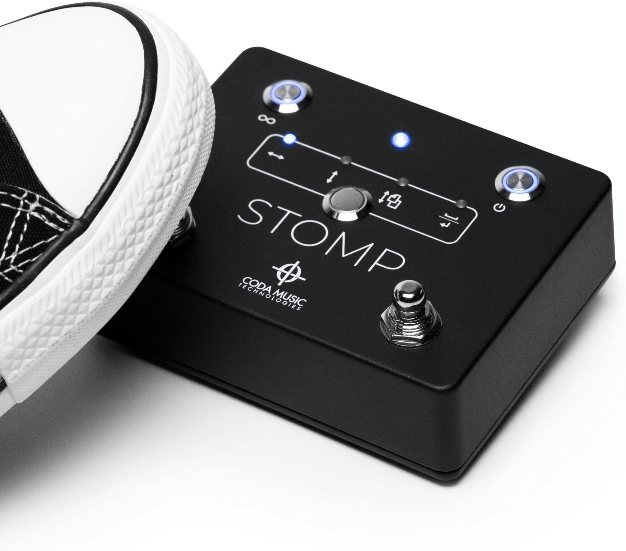 STOMP Bluetooth Page Turner for Ipad & Tablets, Hands-Free Wireless Page Turner, Bluetooth Page Turner Pedal Compatible with IOS, Kindle Fire, iPhone, iPad, Mac and Android (Black)