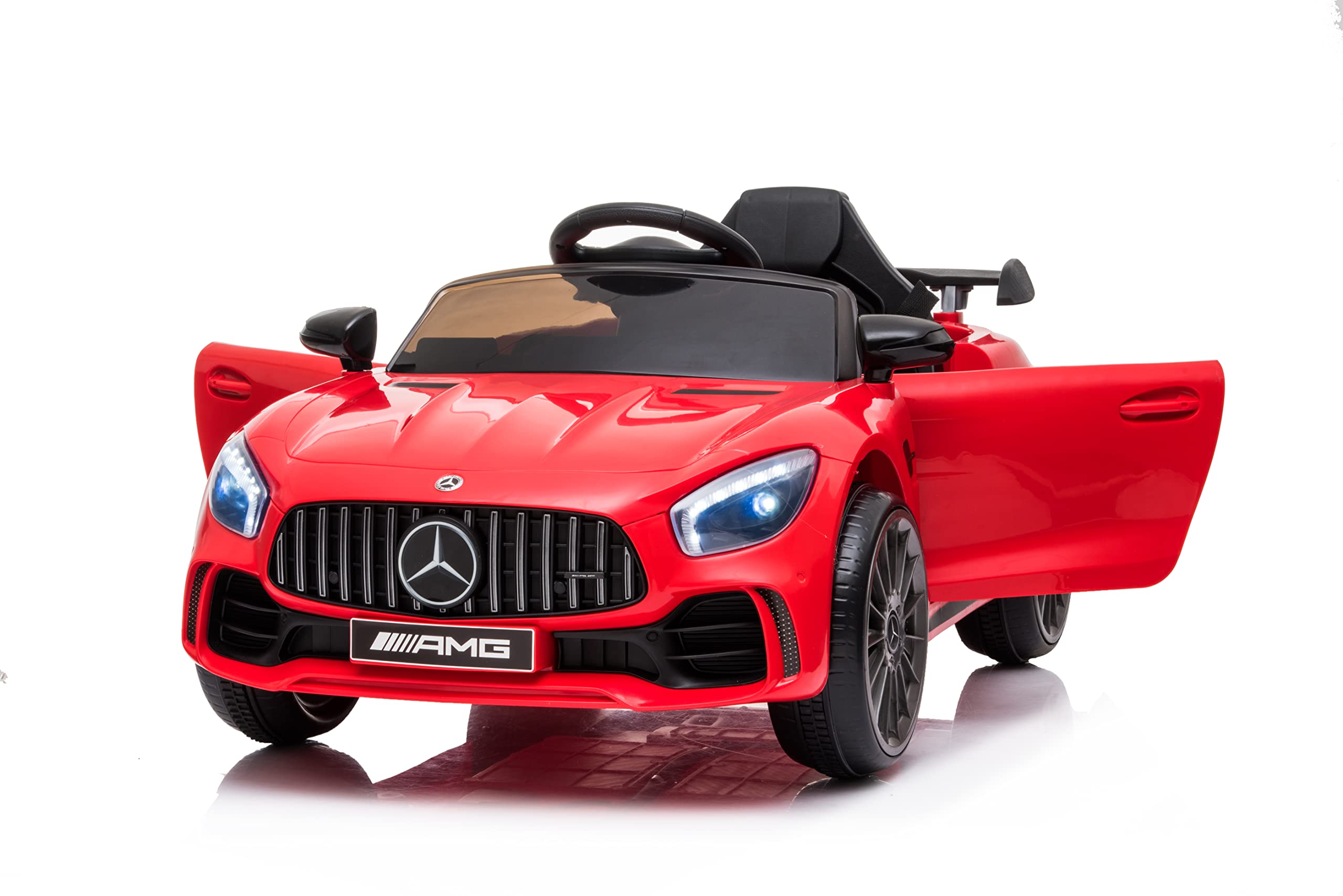 Dorsa 12V Kids Ride on Licensed AMG GTR Battery Operated Sedan Style car Music, Sound & Light| to Drive for 2 to 6 Years Boy Girl (Red)