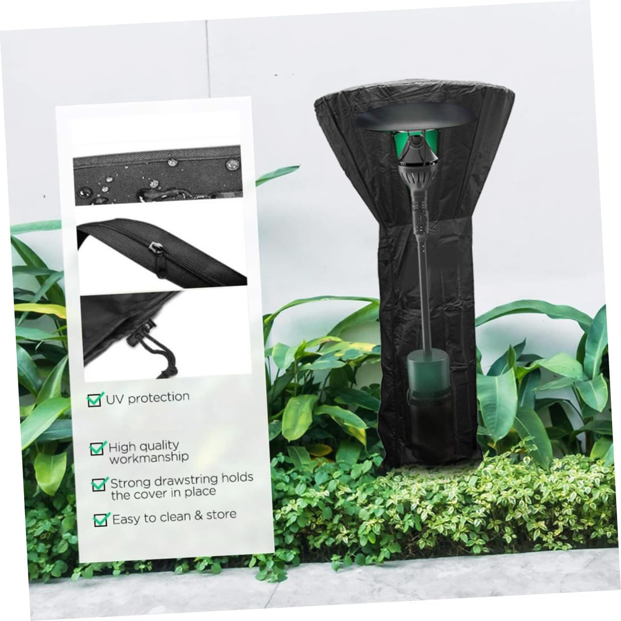 1pc Outdoor Heater Cover Purpose for Patio Heaters Weather Resistant Easy to Use Complete Coverage
