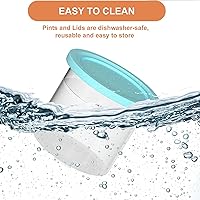 Vista 6 de Creami Containers, for Ninja Creamy Pints, Ice Cream Containers with Lids Safe and Leak Proof Compatible NC301 NC300 NC299AMZ Series Ice Cream Maker