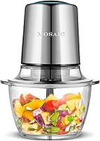 Vista 1 de Electric Food Processor,Food Chopper with Garlic Peeler and Titanium Coating Blades, 5 Cup Glass Bowl for Vegetables Fruit Salad Onion Garlic Meat