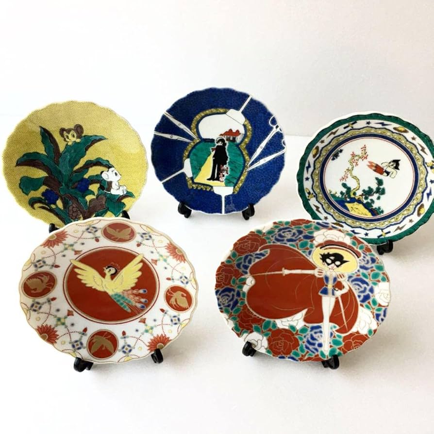 【九谷焼】　手塚治虫ワールド　九谷焼絵皿　5枚セット 全5種 手塚治虫ワールド九谷焼絵皿