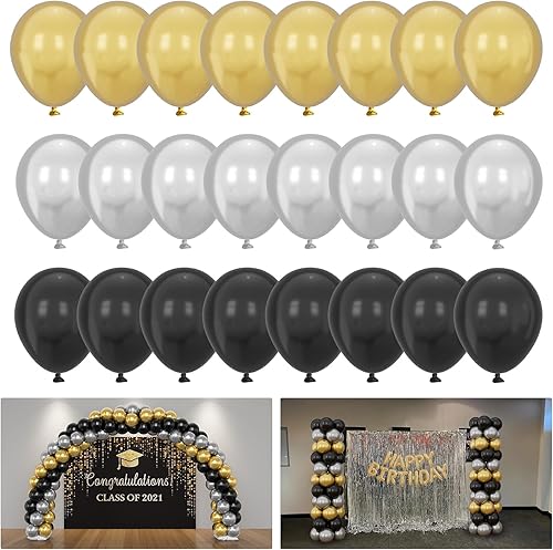 Miniatura 8 de YALLOVE Globos de látex de colores surtidos, juego de 120, 12 pulgadas para uso en helio o aire, globos gruesos para baby shower, cumpleaños,